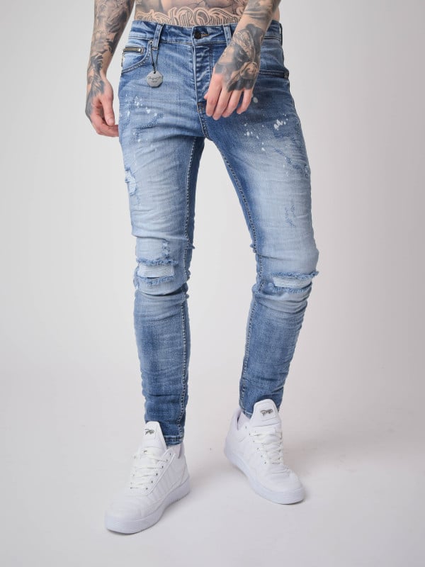 project x paris Jean Skinny effet usé et gratté
