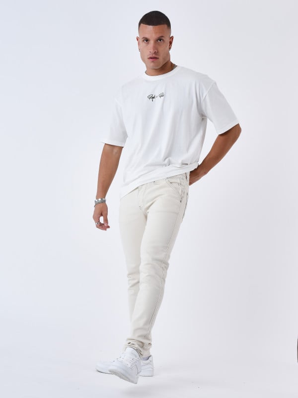 Project X Paris Jean Slim Surpiqûre Contrastée