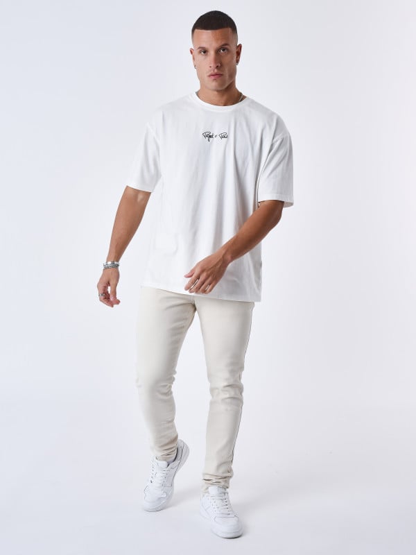 Project X Paris Jean Slim Surpiqûre Contrastée