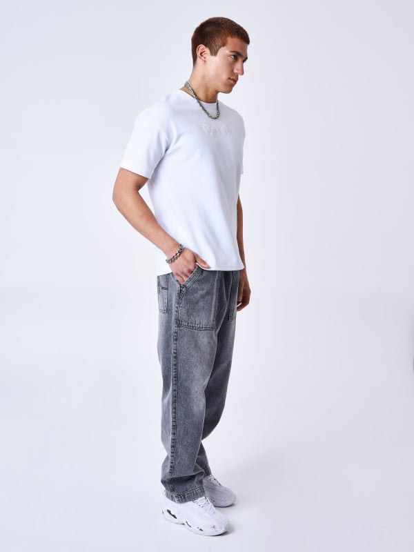 Project X Paris Jeans Ample à Détails Charpentier