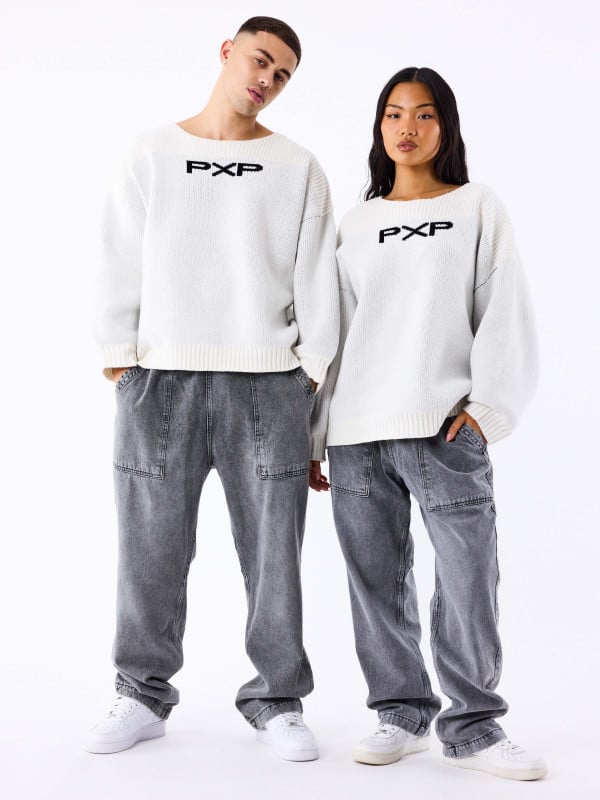 project x paris Jeans ample à détails charpentier