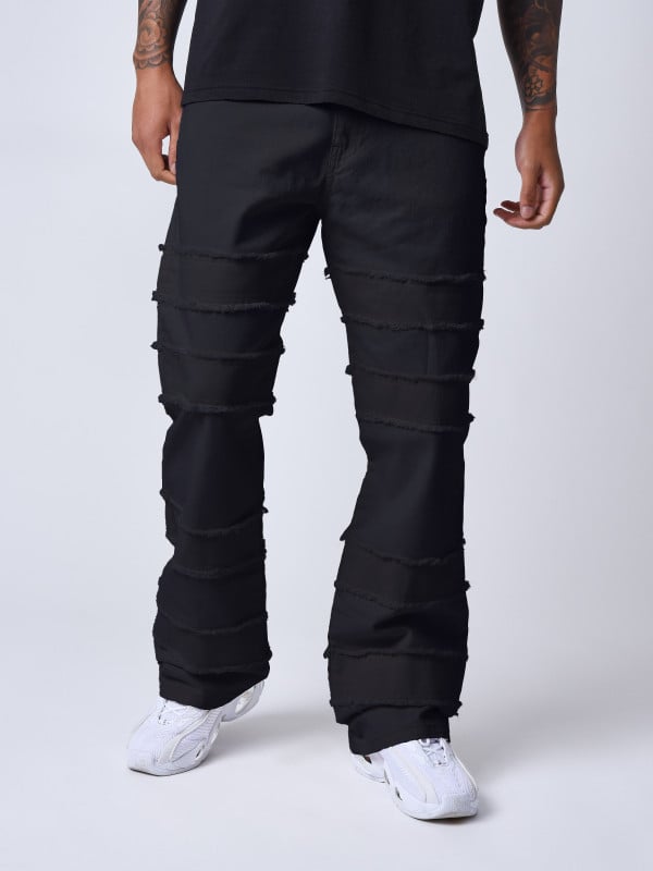 Project X Paris Jeans évasé à Détails Effilochés