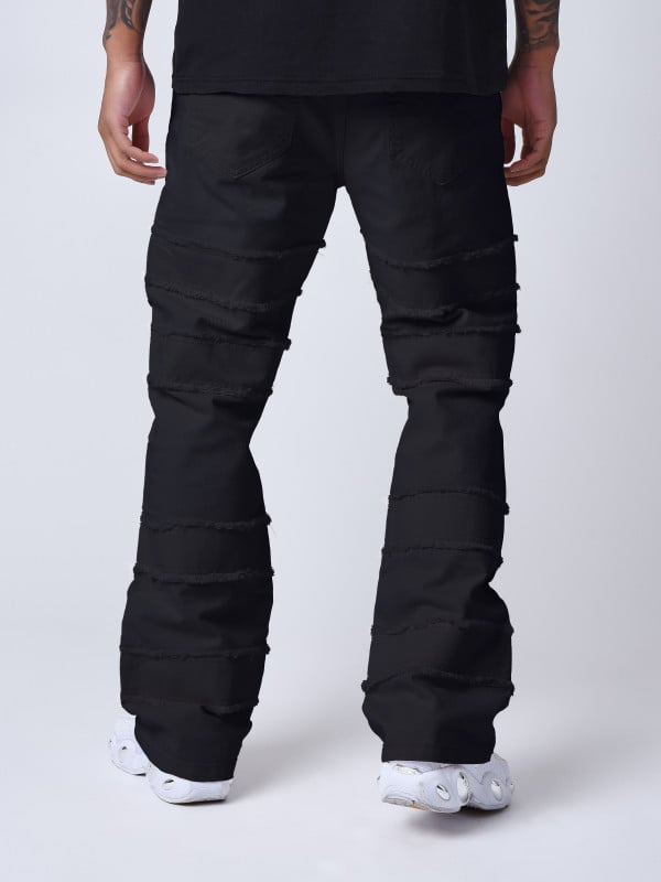 Project X Paris Jeans évasé à Détails Effilochés