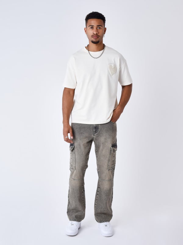 project x paris Jeans flare a découpes