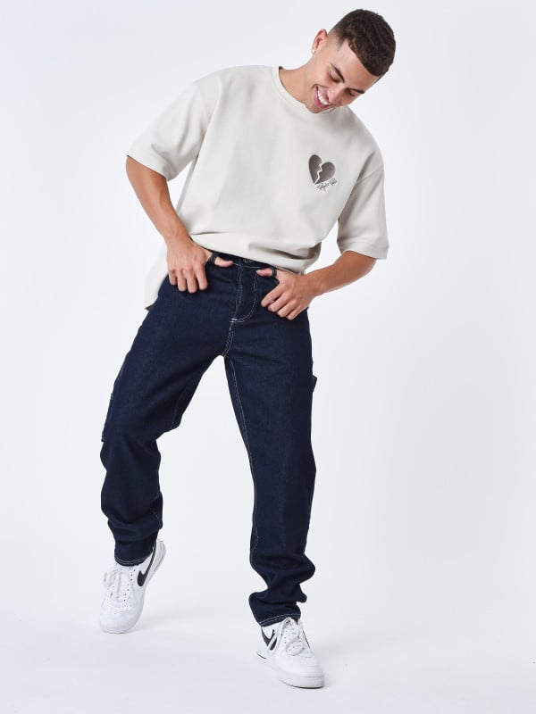 project x paris Jeans Regular couture contrasté