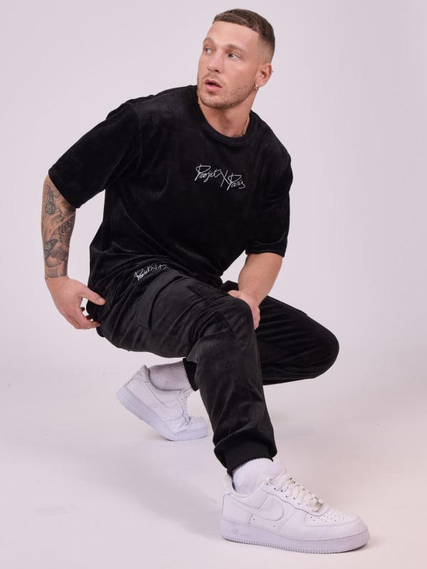 project x paris Jog pant en velour gaufré