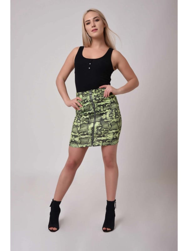Project X Paris Jupe Ajustée Motif Snake