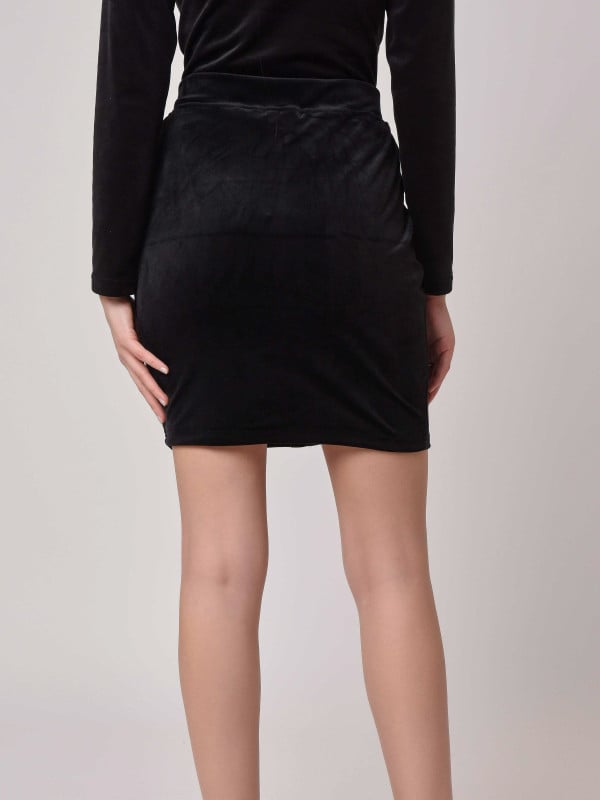 Project X Paris Jupe Ajustée Velvet Zip Rond