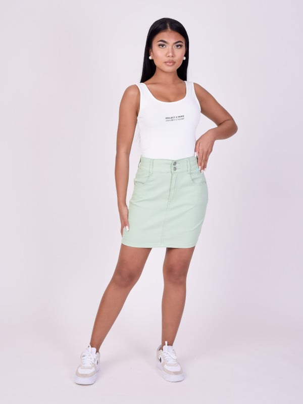 Project X Paris Jupe Courte Denim Basic