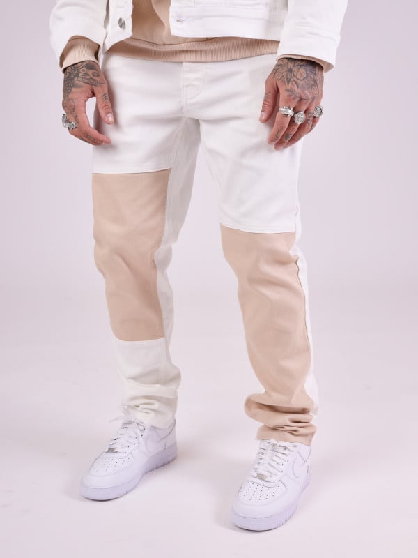 Project X Paris Pantalon Denim Bicolore