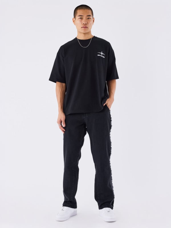 project x paris Pantalon évasé a détails frange