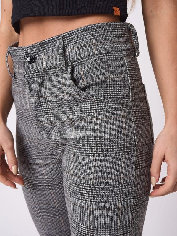 Project X Paris Pantalon évasé Motif Carreaux