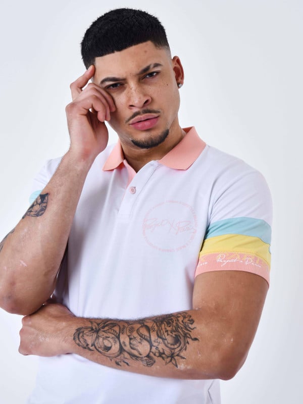 project x paris Polo Bande colorée