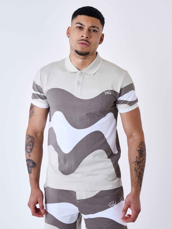 Project X Paris Polo Tricolore Effet Vague