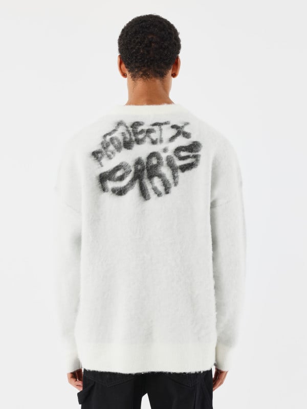 Project X Paris Pull Effet Mohaire Y2K