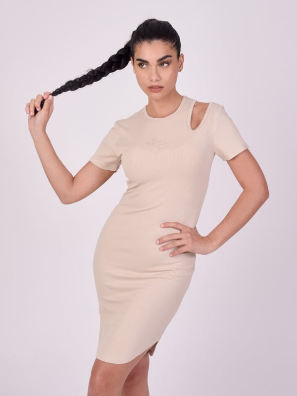 Project X Paris Robe Asymétrique Manches Courtes