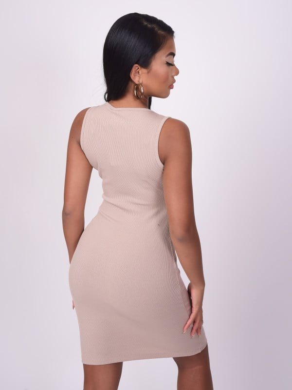 Project X Paris Robe Basic Moulante Côtelée