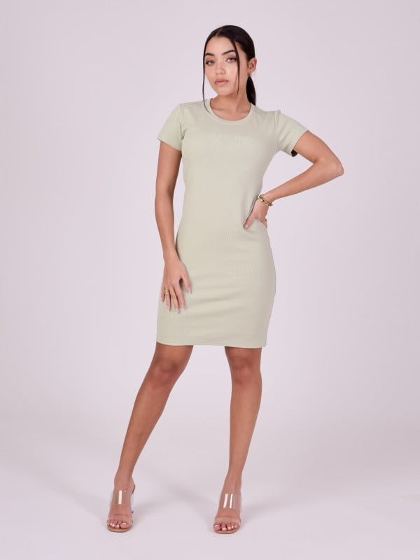 Project X Paris Robe Côtelée Manche Courte