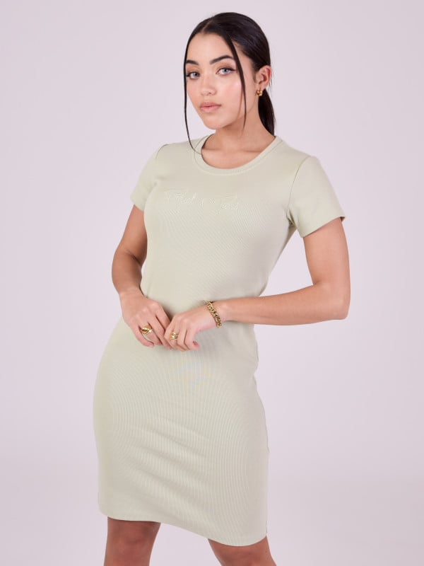 Project X Paris Robe Côtelée Manche Courte