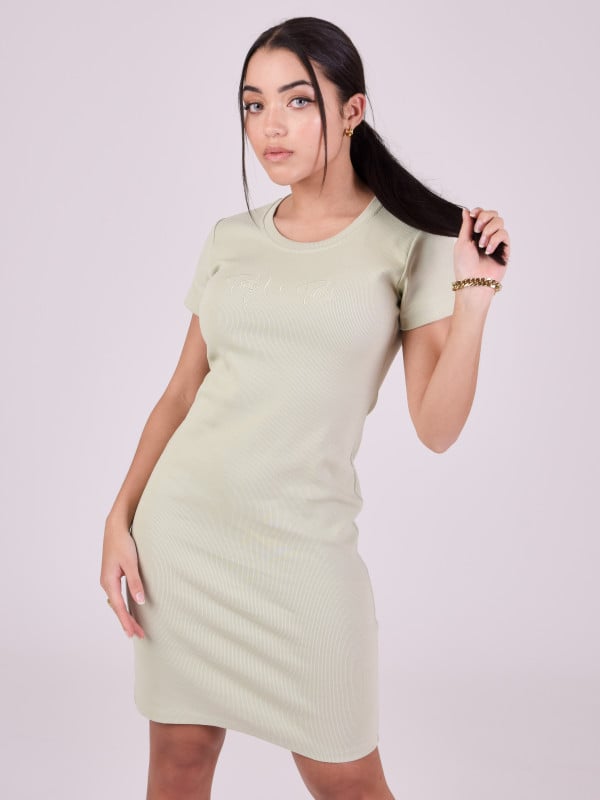 Project X Paris Robe Côtelée Manche Courte