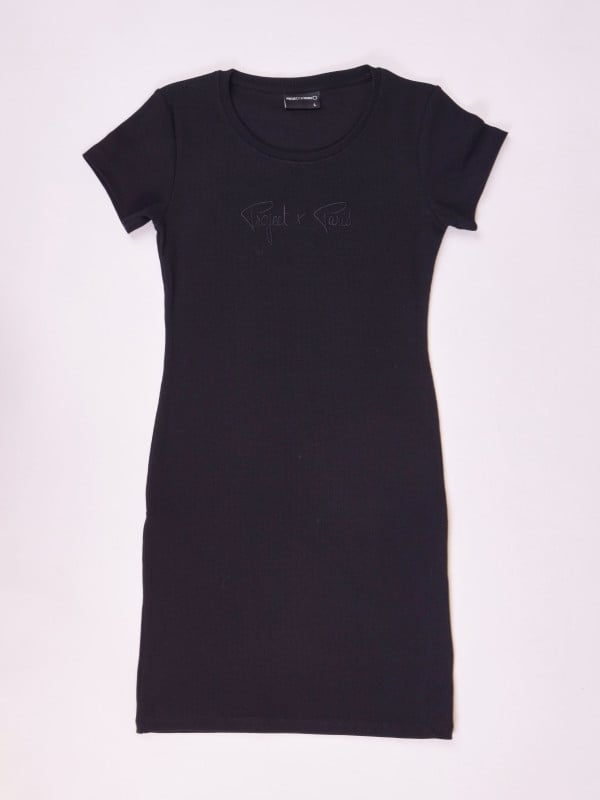 project x paris Robe côtelée manche courte