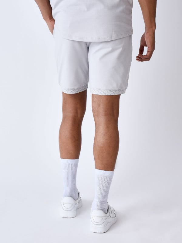 Project X Paris Short à Détails Tissé Labyrinthe