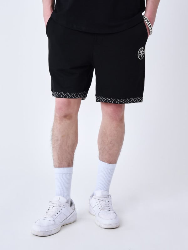 Project X Paris Short à Détails Tissé Labyrinthe