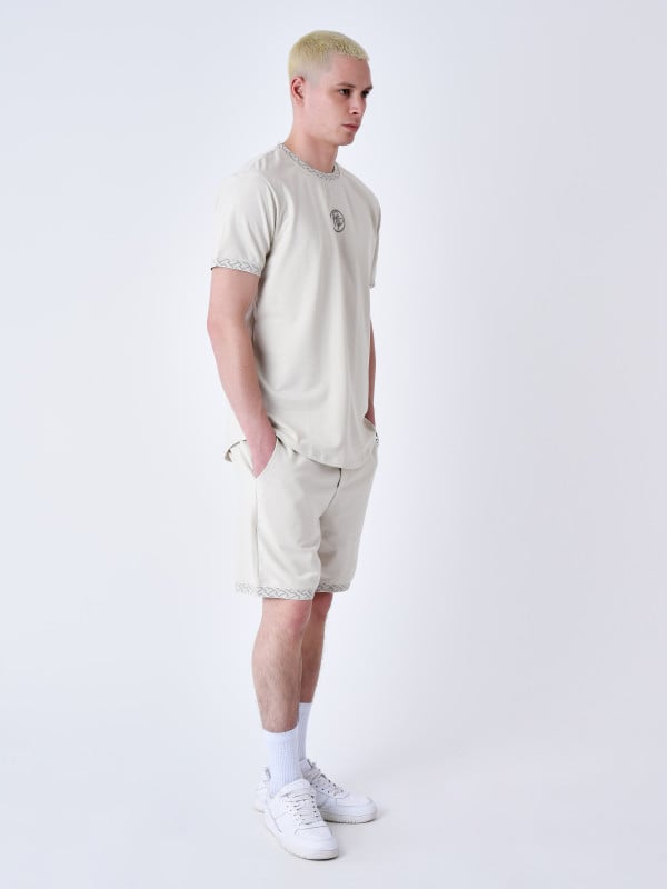 Project X Paris Short à Détails Tissé Labyrinthe