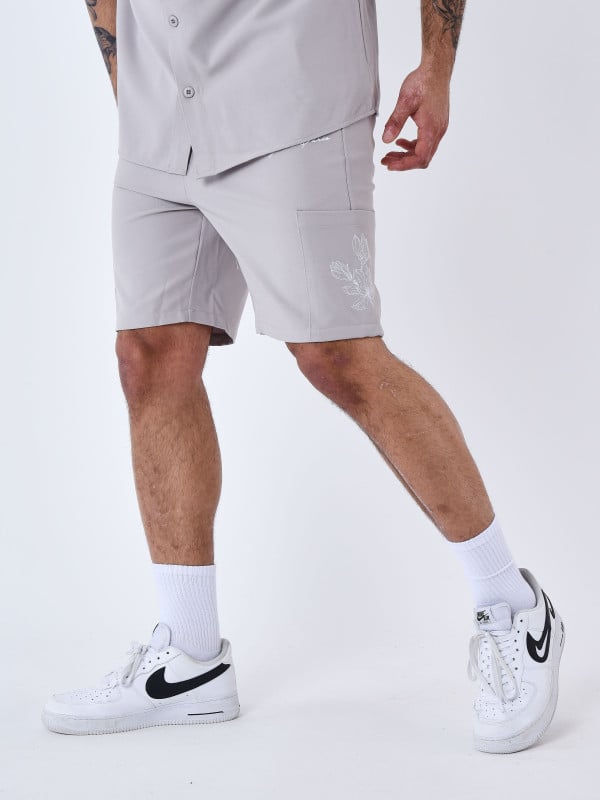 Project X Paris Short Brodé à Fleurs