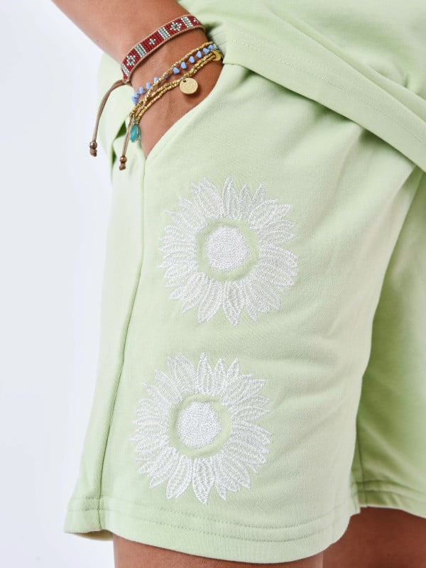 Project X Paris Short Brodé Fleuri