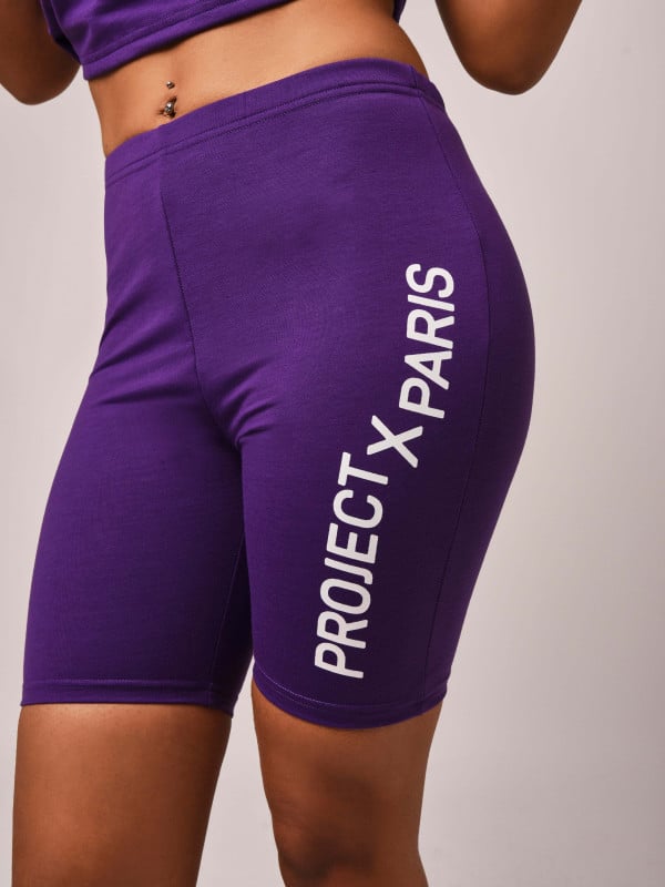 project x paris Short cycliste logo