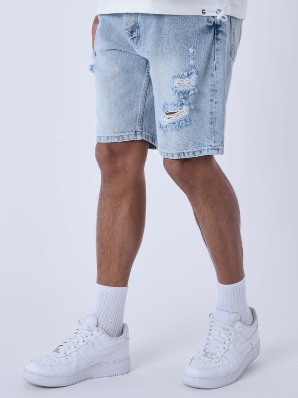 Project X Paris Short En Jean Effet Déchiré