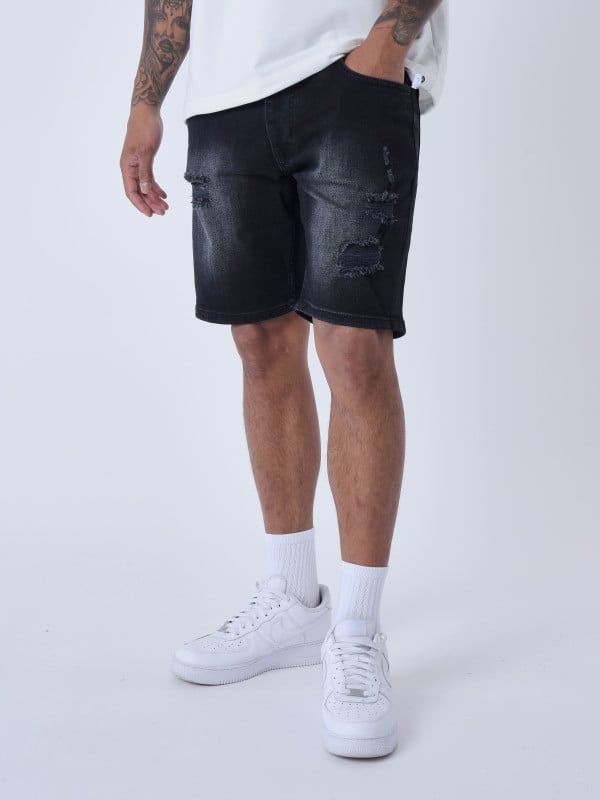 project x paris Short en jean effet déchiré