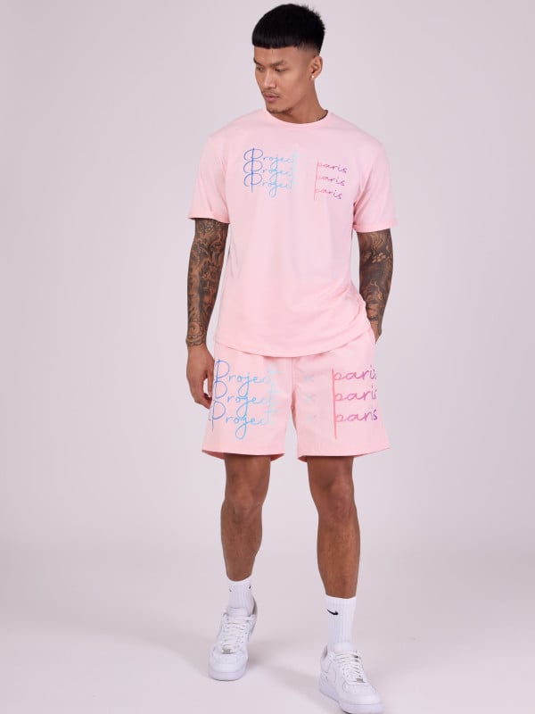 Project X Paris Short Grand Logo Imprimé Dégradé
