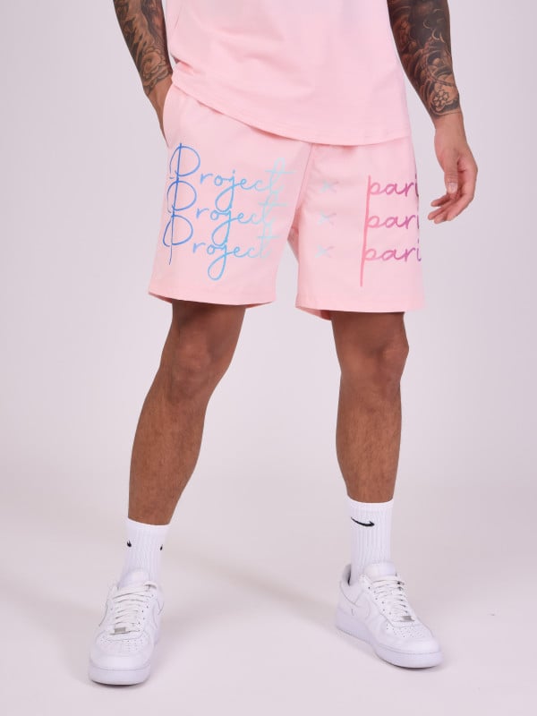 Project X Paris Short Grand Logo Imprimé Dégradé
