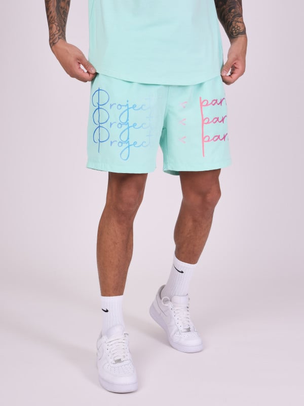Project X Paris Short Grand Logo Imprimé Dégradé