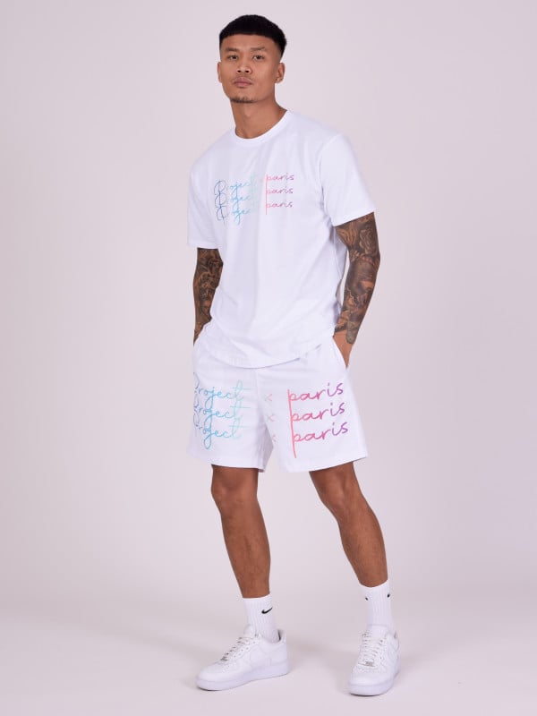 Project X Paris Short Grand Logo Imprimé Dégradé