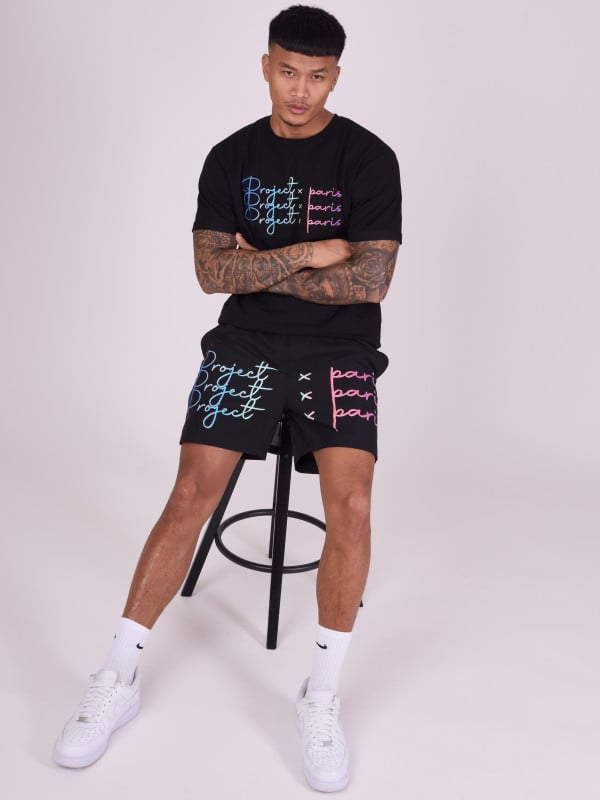 Project X Paris Short Grand Logo Imprimé Dégradé