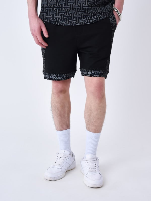 Project X Paris Short Imprimé Labyrinthe