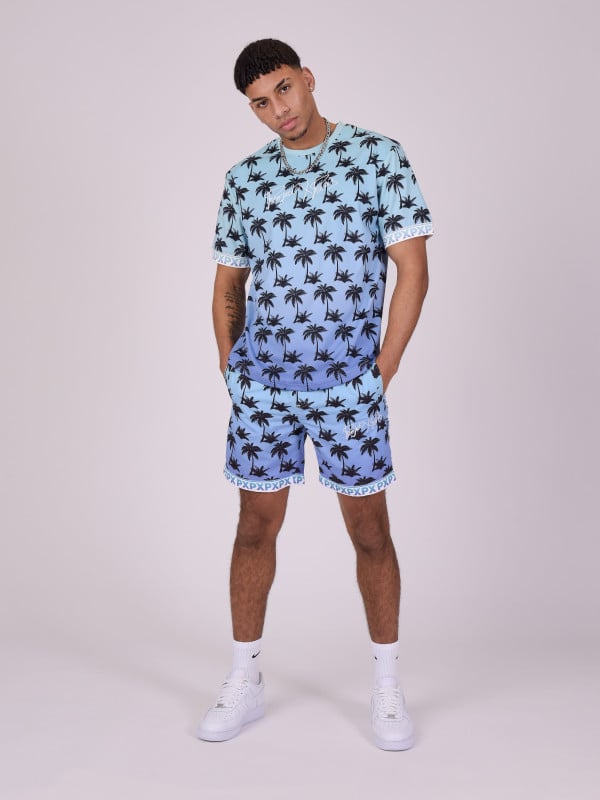 Project X Paris Short Imprimé Palmier Dégradé