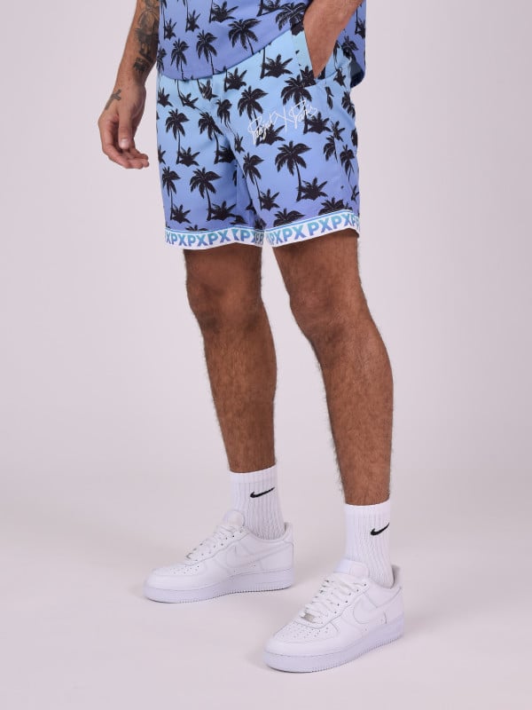project x paris Short imprimé palmier dégradé