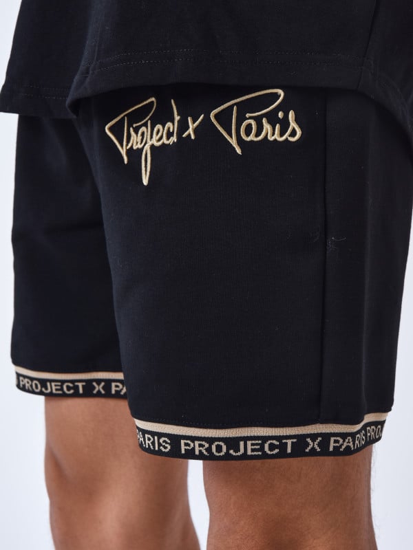 Project X Paris Short Logo Brodé En Relief