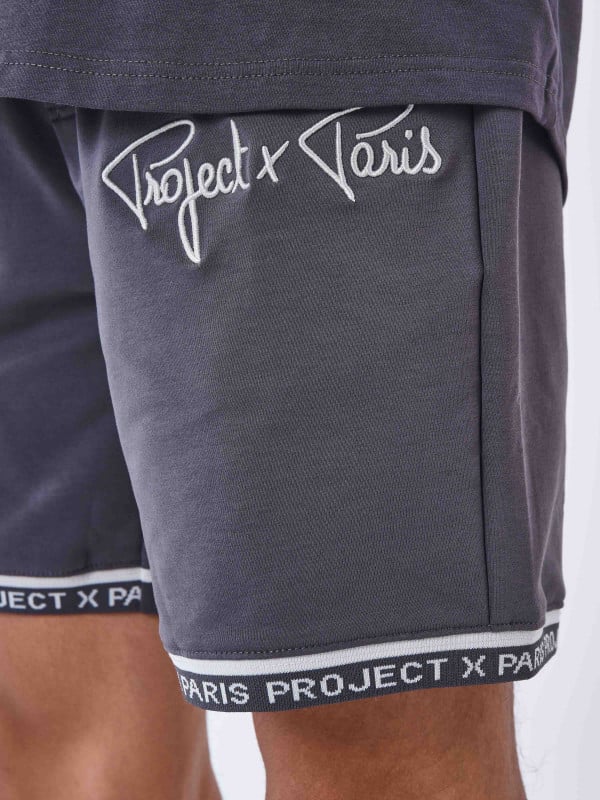 Project X Paris Short Logo Brodé En Relief