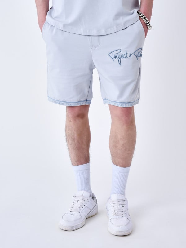 Project X Paris Short Logo Brodé En Relief