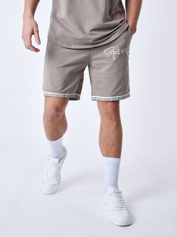 Project X Paris Short Logo Brodé En Relief
