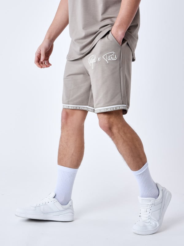 Project X Paris Short Logo Brodé En Relief