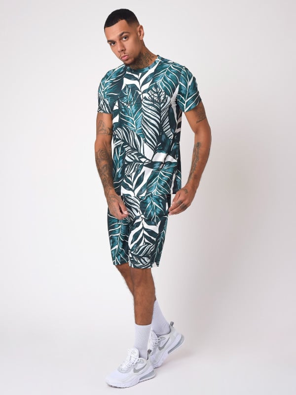 Project X Paris Short Motif Feuille Exotique Logo