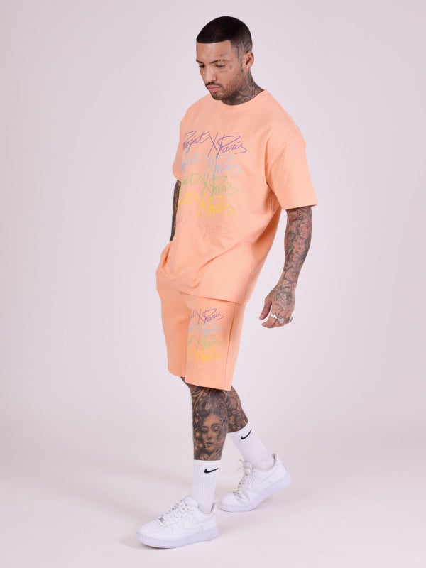 Project X Paris Short Oversize Logos Arc En Ciel