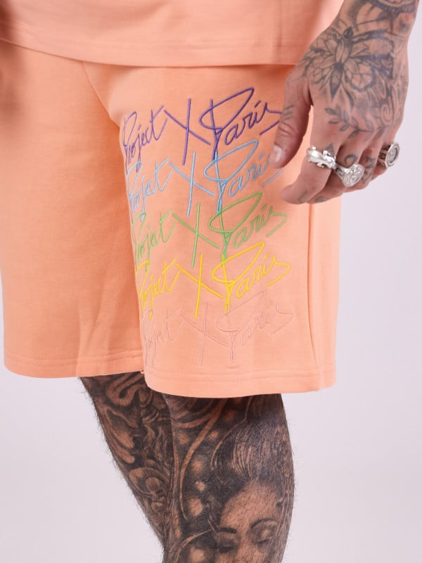 Project X Paris Short Oversize Logos Arc En Ciel