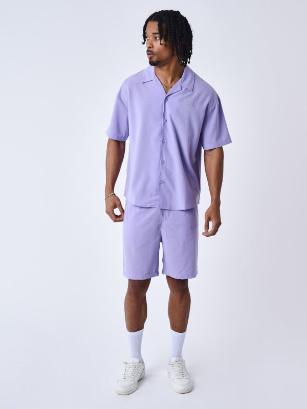 project x paris Short texturé brodé